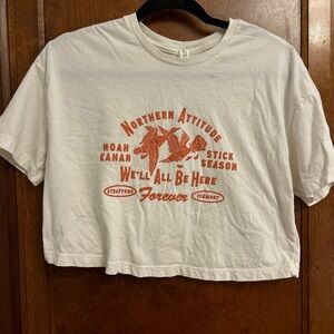 Noah Kahan 2024 stick Season Tour Cropped Tee size small We’ll Be Here Forever